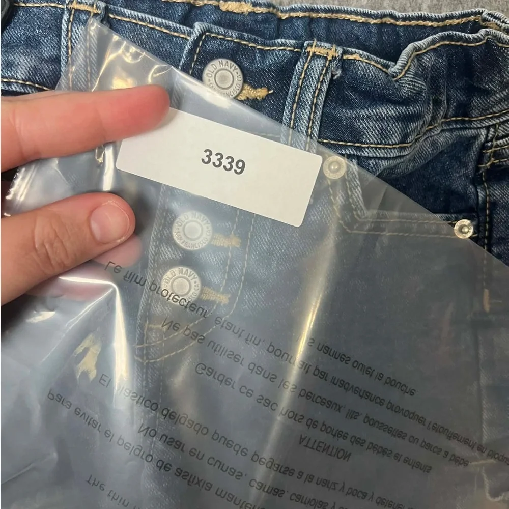 Old Navy girl‎ size 5 High Rise adjustable waist Denim Blue shorts